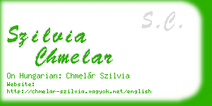 szilvia chmelar business card